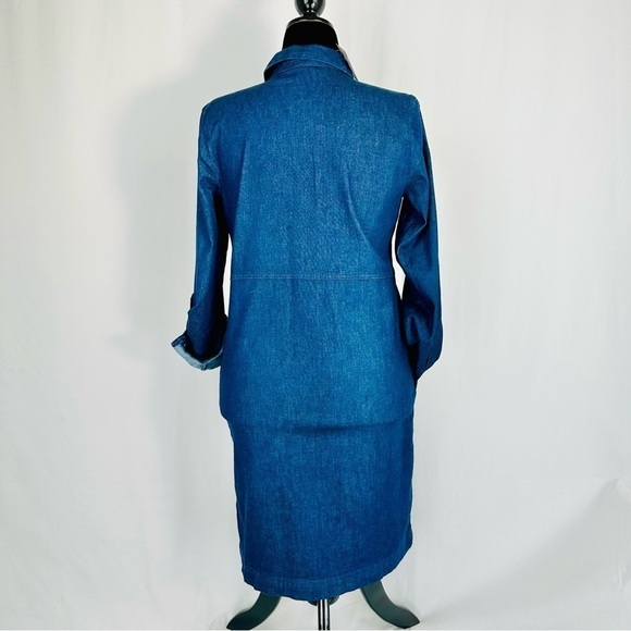 J. Jill Quartet Button 3/4 Sleeve Denim Shirt Dress w/Pockets  Size: XS - NWT - Picture 8 of 8